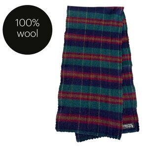 PARK LANE Vintage Plaid Wool Scarf Multicolor one size